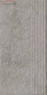 Клинкерная плитка Ceramika Paradyz Carrizo Grey ступень структура матовая (30x60)